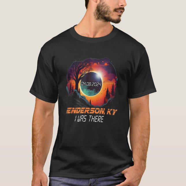 Ich war dort Total Solar Eclipse Henderson Kentuck T-Shirt (Vorderseite)
