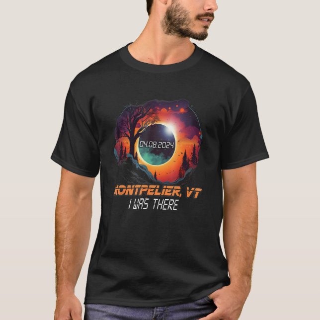 Ich war dort Total Solar Eclipse Montpelier Vermon T-Shirt (Vorderseite)