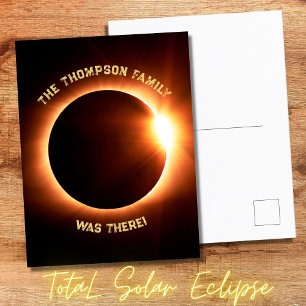 Ich war dort Totale Sonnenfinsternis 8. April 2024 Postkarte