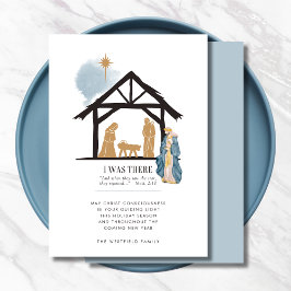 Ich war dort, wo Wiseman Bible Zitat Krippe Szene Feiertagskarte