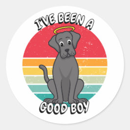 Ich war ein guter Junge - ein großer Hund Runder Aufkleber