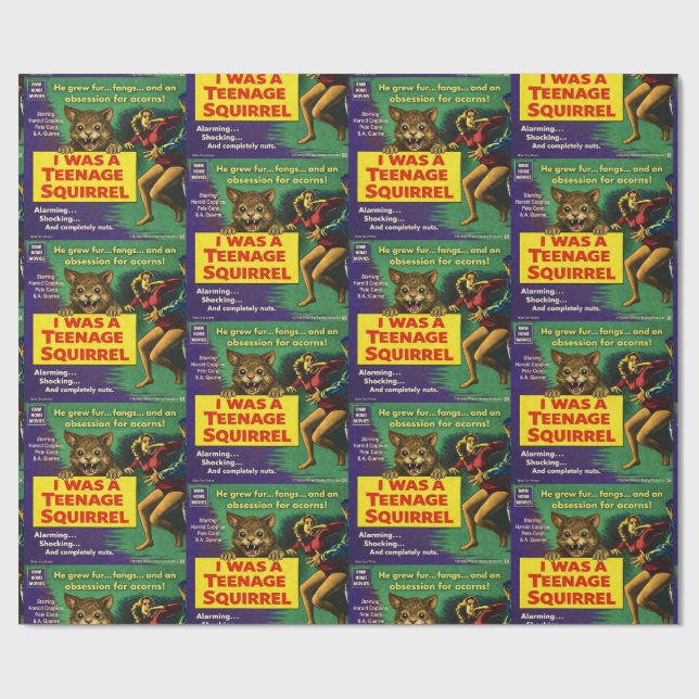 Ich war ein jugendliches Eichhörnchen Geschenkpapier (Flach)