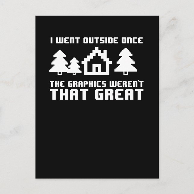 Ich war einmal draußen, die Grafik war nicht das Postkarte (Vorderseite)