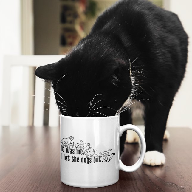 Ich war es - ich ließ die Hunde lustig aus Jumbo-Tasse (At least she admits it. If you want to be brave and admit it too, confess with this mug!)