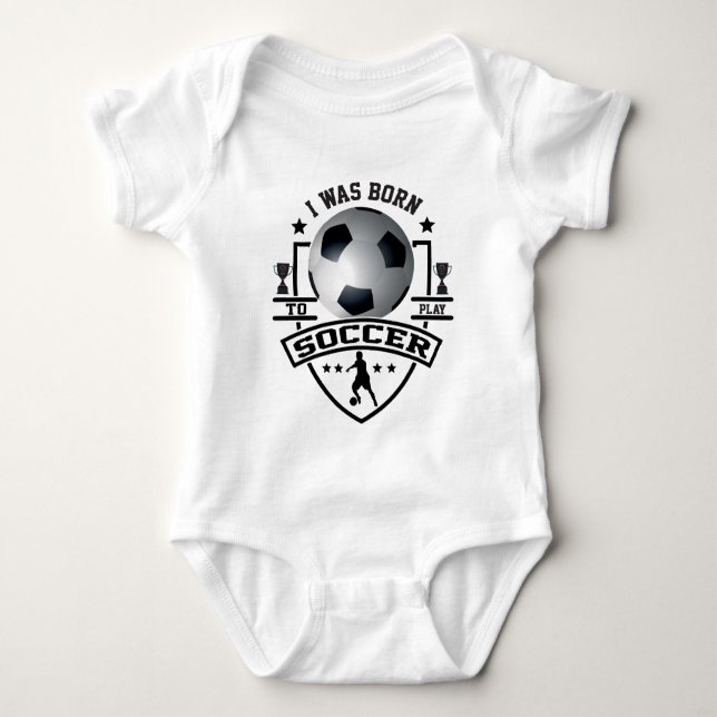 Ich war Geboren, Fußball zu spielen Baby Strampler (Vorderseite)