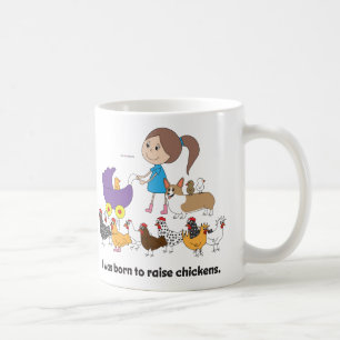Ich war geboren, Huhn-Tasse anzuheben Tasse
