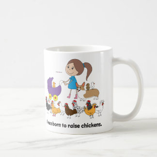 Ich war geboren, Huhn-Tasse anzuheben Tasse