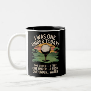 Ich war heute eins unter Par Golf-Liebhaber Golfer Zweifarbige Tasse
