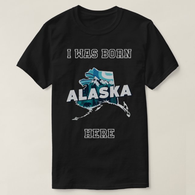 Ich war hier Geboren Alaska TShirt (Design vorne)