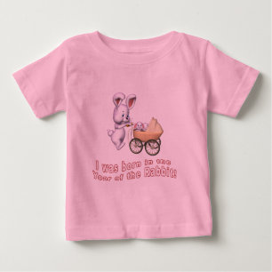 Ich war im Jahr der Kaninchen-T-Shirts geboren Baby T-shirt