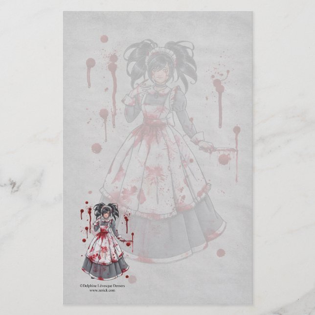 Ich war Mädchen für Sie gotisches Briefpapier (Vorderseite)