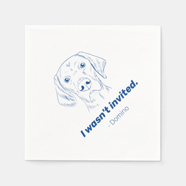 Ich war nicht eingeladen, deutschen Pointer Weddin Serviette (Vorderseite)