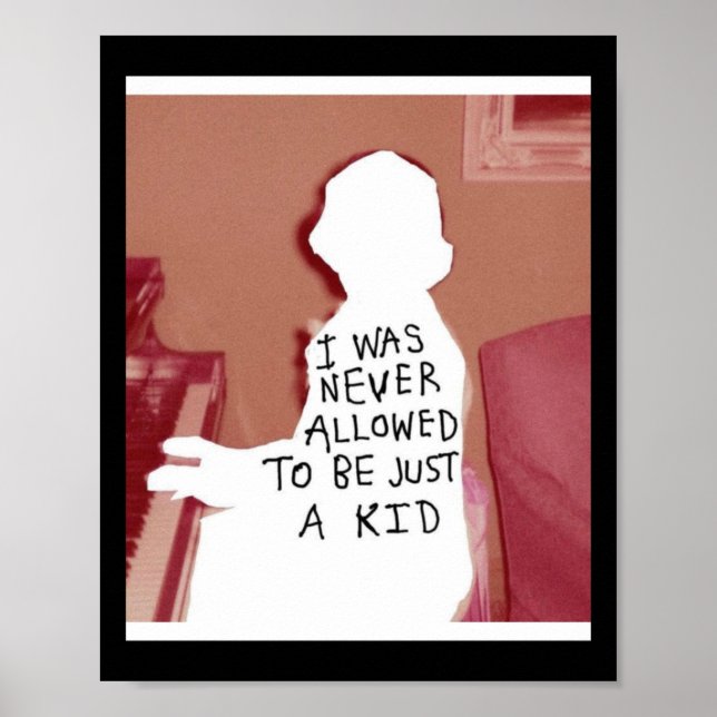 Ich war nie ein Kindersticker Poster (Vorne)