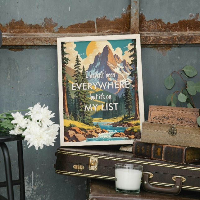 Ich war noch nicht überall Retro Wanderlust Travel Poster (Von Creator hochgeladen)