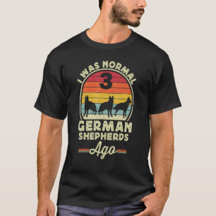 Ich war normal 3 Deutscher Hirte vor Men Retro APS T-Shirt