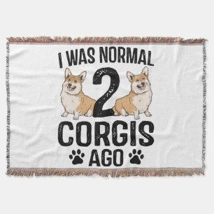 Ich war normal vor 2 Corgis Hund Decke