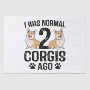 Ich war normal vor 2 Corgis Hund Seidenpapier
