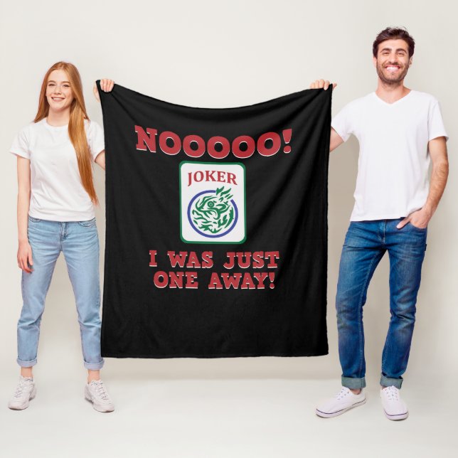 Ich war nur eine einzige Art Mahjong Spiele Fleecedecke (Beispiel)