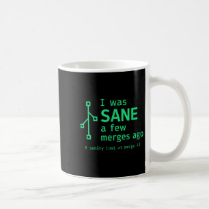 Ich war Sane ein paar Merges vor Sarcastic Program Kaffeetasse