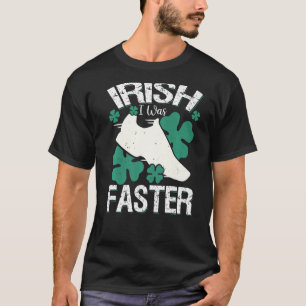 Ich war schneller lustiges Laufen am St. Patrick's T-Shirt