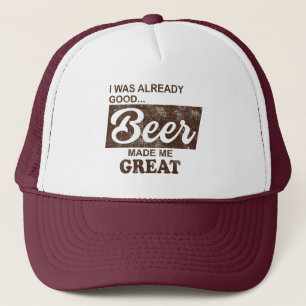 Ich war schon gut Biere machte mich großartig Truckerkappe