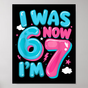 Ich war sechs jetzt bin ich sieben 67 Groovy 7. Ge Poster