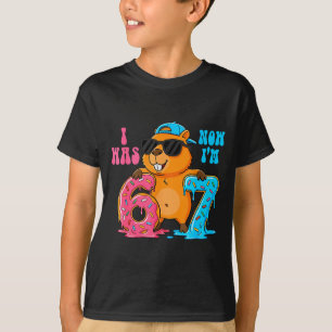 Ich war sechs jetzt bin ich sieben 6 7 Capybara 67 T-Shirt