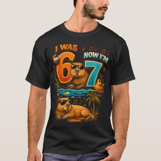 Ich war sechs, jetzt bin ich sieben 6 7 Capybara 6 T-Shirt