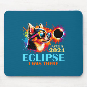 Ich war totaler Sonnenfinsternis Chihuahua Hund Mousepad