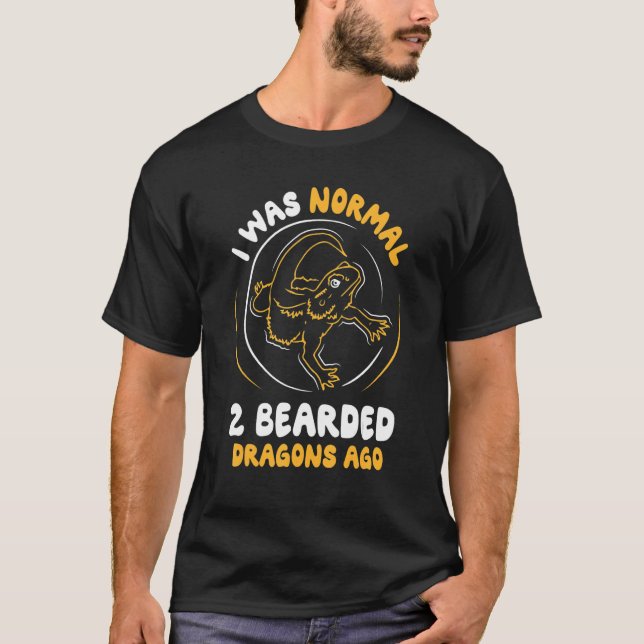Ich war vor 2 bärtigen Drachen normal T-Shirt (Vorderseite)