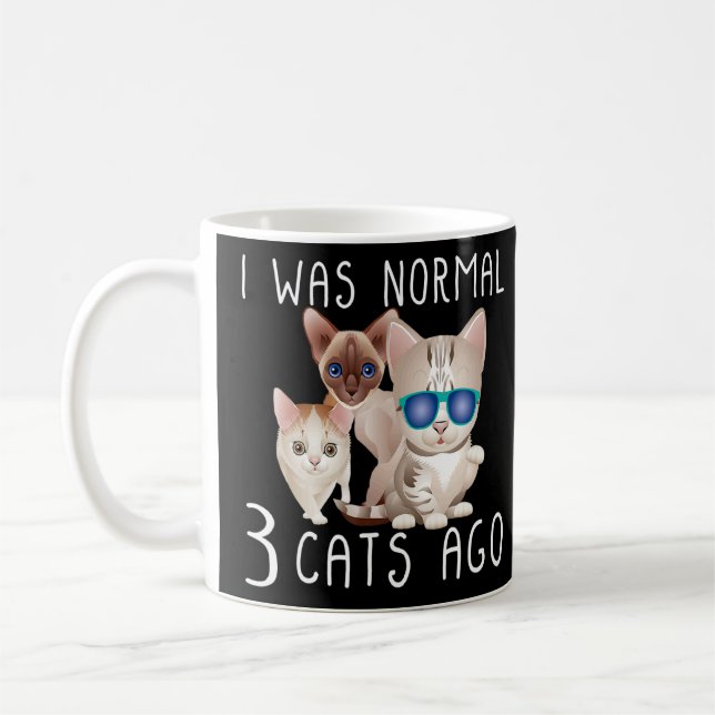 Ich war vor 3 Katzen normal Kaffeetasse (Links)