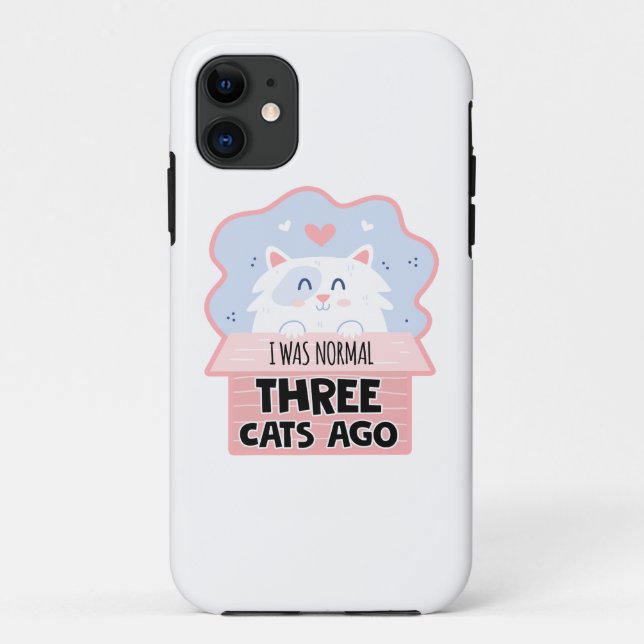 Ich war vor drei Katzen normal Case-Mate iPhone Hülle (Rückseite)