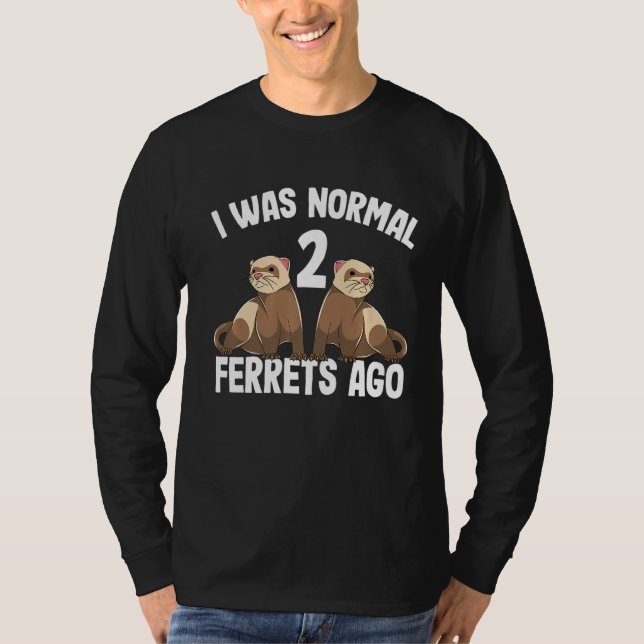 Ich war vor Niedlichen Frettchen Männer T-Shirt (Vorderseite)