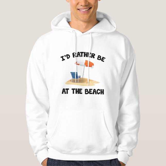 Ich wäre eher am Strand Hoodie (Vorderseite)