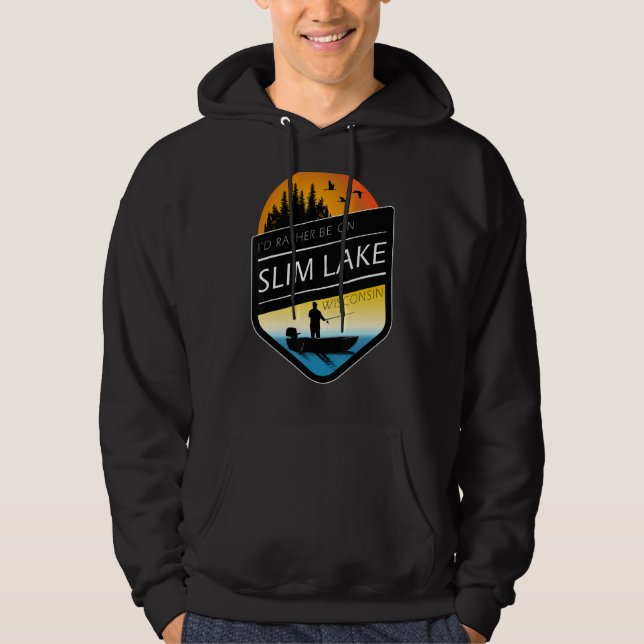 Ich wäre eher auf dem flachen Wisconsin-See Hoodie (Vorderseite)