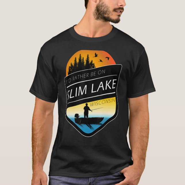 Ich wäre eher auf dem flachen Wisconsin-See T-Shirt (Vorderseite)