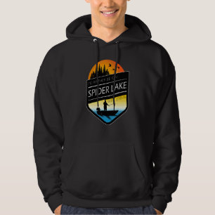 Ich wäre eher auf dem Spider Lake Wisconsin Fischf Hoodie