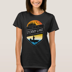 Ich wäre eher auf dem Stormy Lake Wisconsin Fische T-Shirt