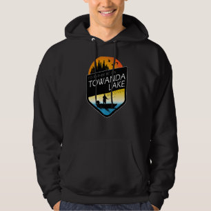 Ich wäre eher auf dem Towanda Lake Wisconsin Fisch Hoodie