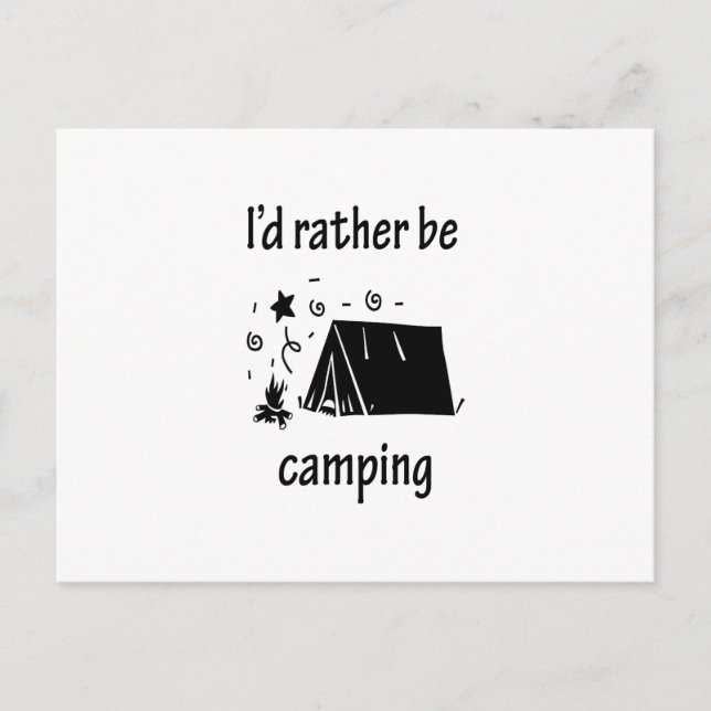 Ich wäre eher Camping Postkarte (Vorderseite)