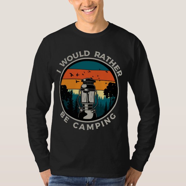 Ich wäre eher Camping Retro Wilderness T-Shirt (Vorderseite)