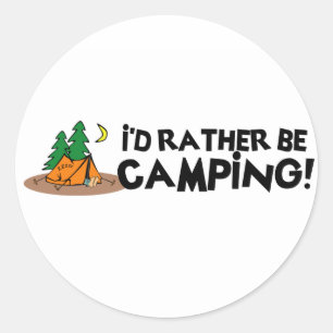 Ich wäre eher Camping Runder Aufkleber