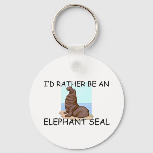 Ich wäre eher ein Elefant-Siegel Schlüsselanhänger (Vorderseite)