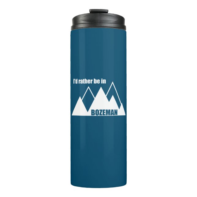 Ich wäre eher im Bozeman-Montana-Berg Thermosbecher (Vorderseite)