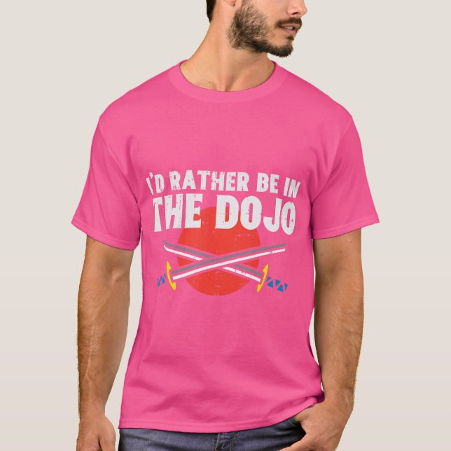 Ich wäre eher im Dojo Samurai Martial Arts Kun T-Shirt (Vorderseite)