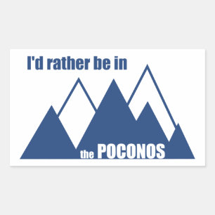 Ich wäre eher im Poconos-Berg. Rechteckiger Aufkleber