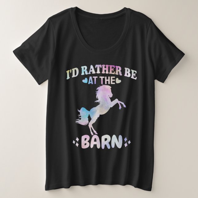 Ich wäre eher im Stall Große Größe T-Shirt (Design vorne)