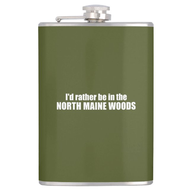 Ich wäre eher im Wald des Nordens. Flachmann (Vorderseite)