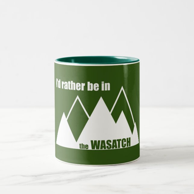 Ich wäre eher im Wasatch-Gebirge Zweifarbige Tasse (Mittel)