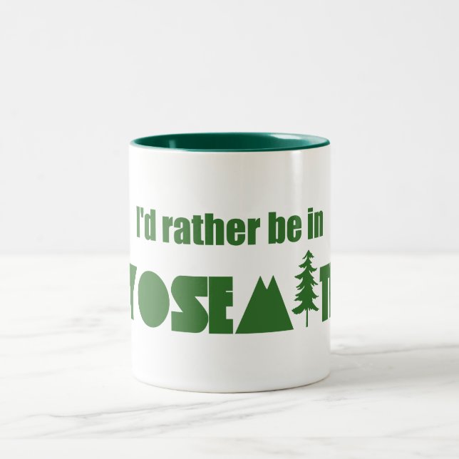 Ich wäre eher im Yosemite-Nationalpark Zweifarbige Tasse (Mittel)